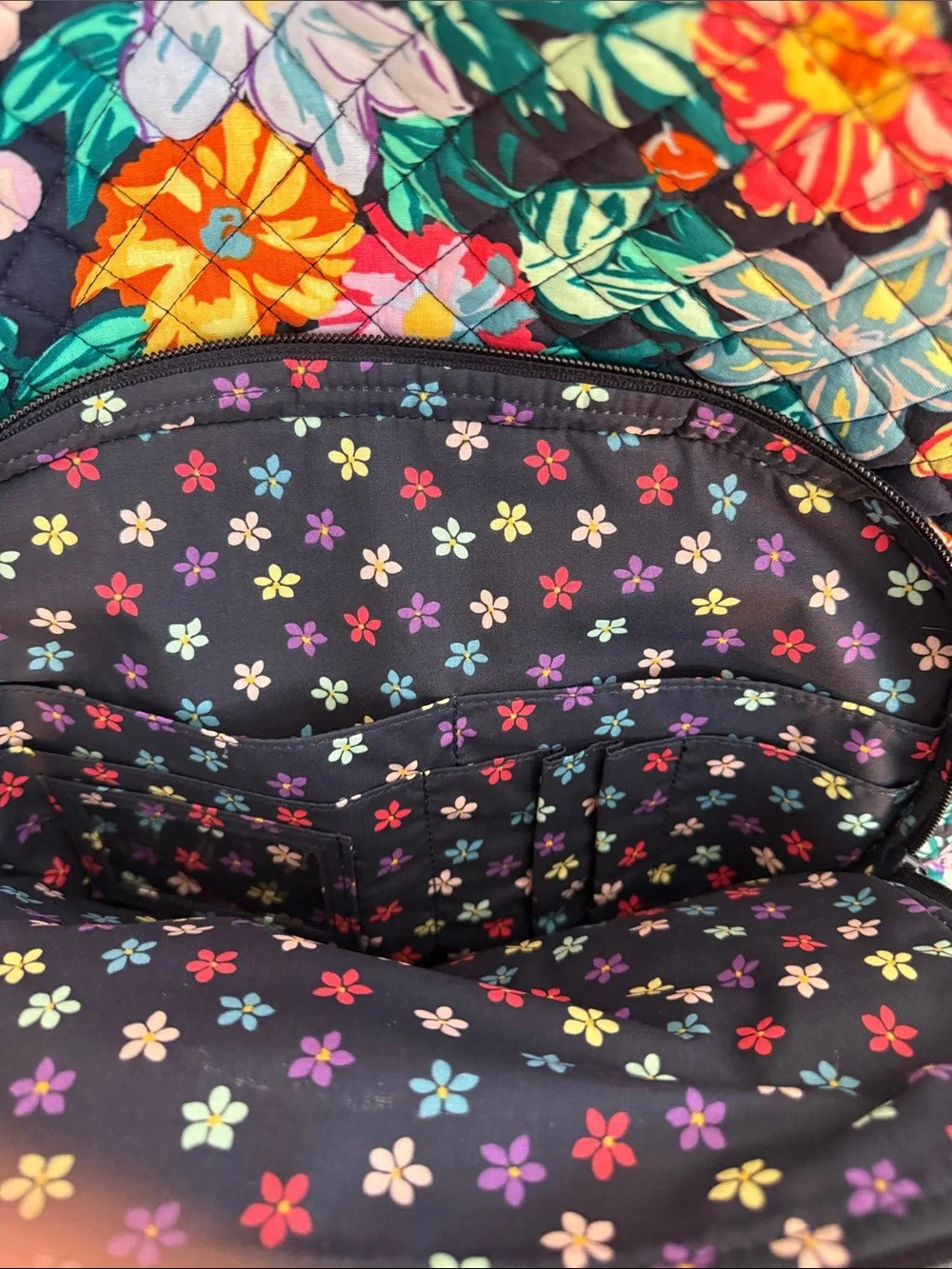Vera Bradley Floral Quilted Backpack in Multi-Color